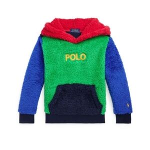 Polo Ralph Lauren Toddler Boys Logo Teddy Fleece Hoodie 3T NWT